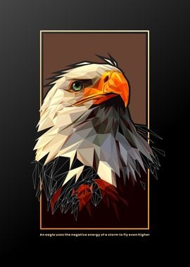 usa eagle head lowpoly art