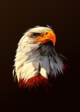 eagle head lowpoly art