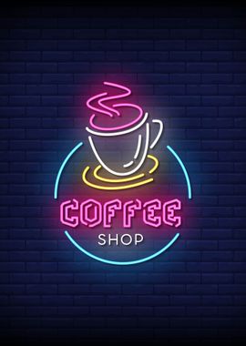 Coffee Shop Neon Sign