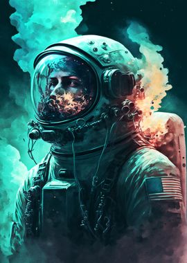 Astronaut in space sea