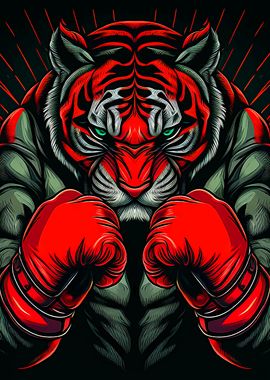 Muscular Tiger boxer