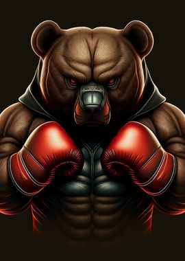 Bear boxer animal portrait