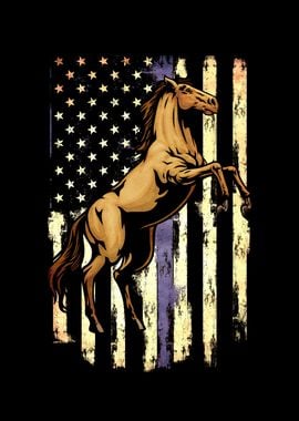 Patriotic Horse America