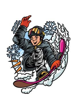 Snowboarding Illustration