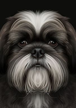 Shih Tzu dog portrait