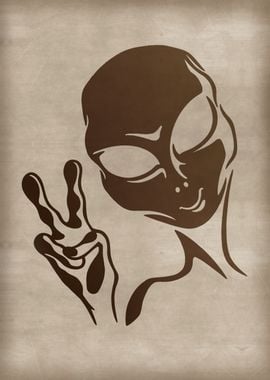 Alien Peace Sign