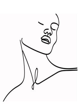 One Line Art Woman