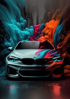 'BMW futuristic art' Poster, picture, metal print, paint by M Art ...