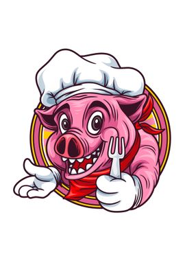 Pig Chef Mascot 