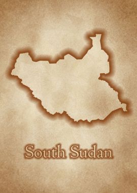 South Sudan vintage map