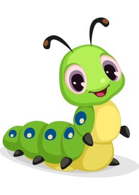 Cute caterpillar cartoon