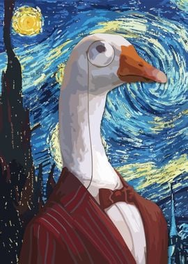 Duck Starry Night