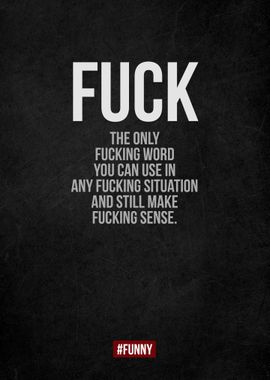  Funny Fuck Poster Picture Metal Print Paint By Wall Art Displate