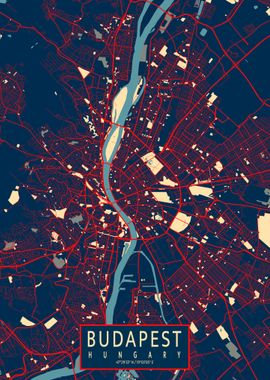 Budapest City Map Hope