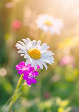 Chamomile with a carnation