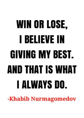 Khabib Nurmagedov quote