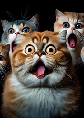 Funny Cat Shocked