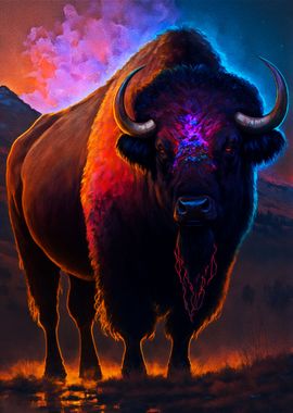 Colorful Bison