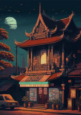 Bangkok Pixel art