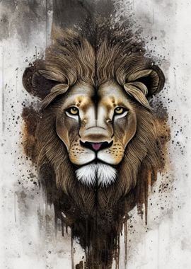 Lion Animal painted