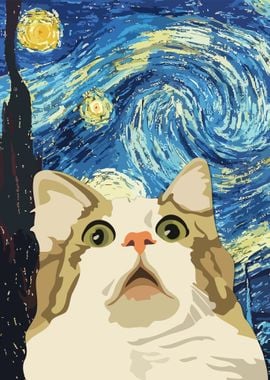 The Cat Starry Night