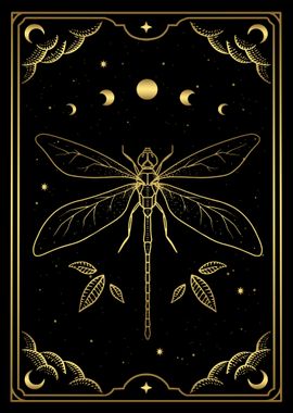 Tarot mystical dragonfly