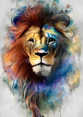 The Lion Animal painted