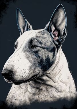 Bull Terrier Dog Portrait