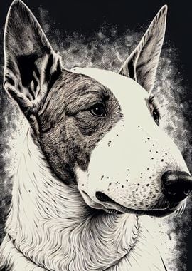 Bull Terrier Dog Drawing