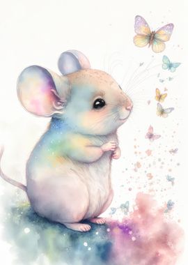 'Adorable litte Mouse' Poster, picture, metal print, paint by Dolphins ...