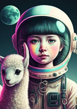 Astronaut with space pet