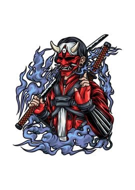 Hannya With Katana