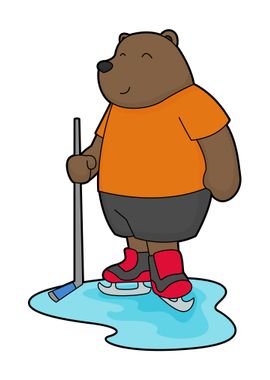 Bear Ice skating