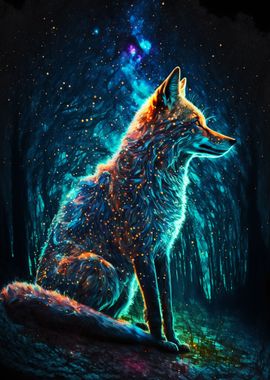 Paint The Fox In Forest