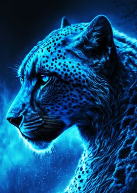 Leopard Blue Effect 