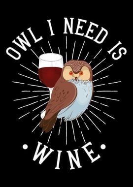 Owl Wine Drinking