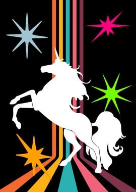 RETRO VINTAGE UNICORN