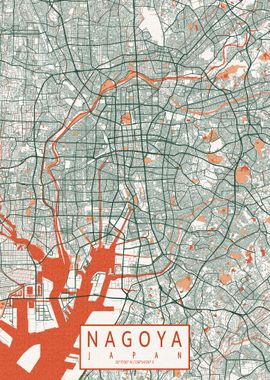 Nagoya City Map Bohemian