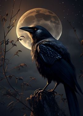 Raven Night Moon