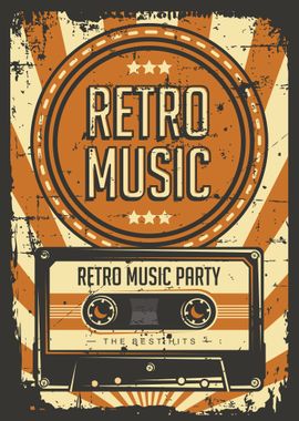 Retro Music Party Poster