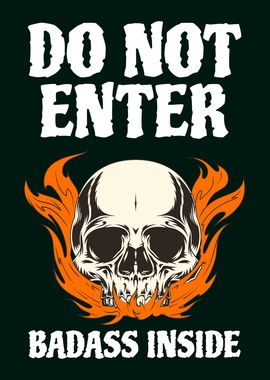 DO NOT ENTER FLAMING SKULL