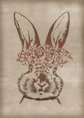 Floral crown rabbit