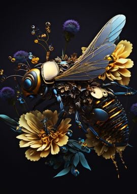 Robot Bee and Flower