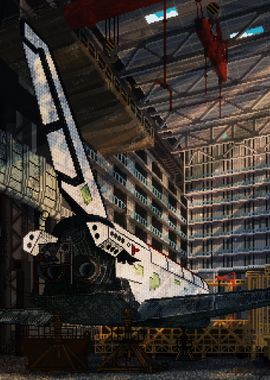 Pixel Art Buran Shuttle