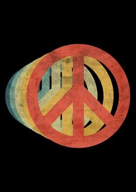 Peace Symbol Retro Vintage