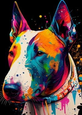 Bull Terrier Colorful