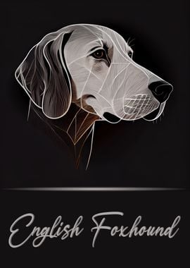 English Foxhound Portrait