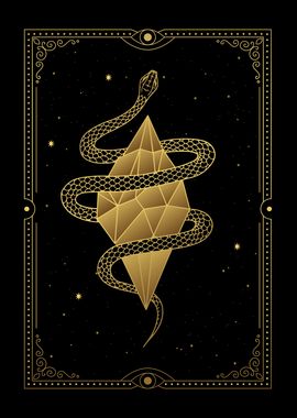 Tarot snakes with crystal