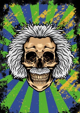 Einstein Skull Grunge