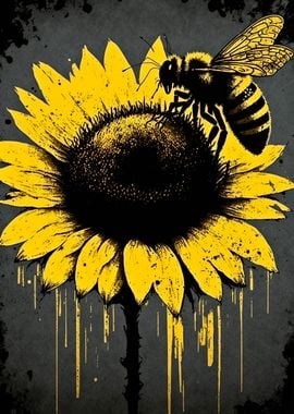 Honey Bee on a Sunflower